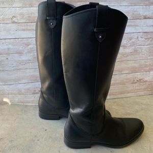FRYE & Co. Tania Pull On Leather Black Riding Boots 9.5